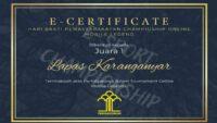 Lapas Karanganyar Juarai Turnamen ESports Mobile Legends yang diadakan Lapas Kelas IIA Purwokerto