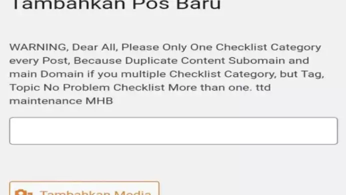cara membuat notice di dalam pos admin area wordpress