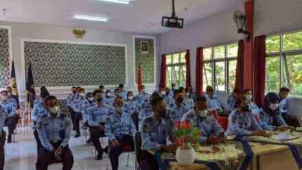 Hari Pertama Masuk Kerja, Bapas Nusakambangan Mengikuti Halal Bihalal Kementrian Hukum dan Ham
