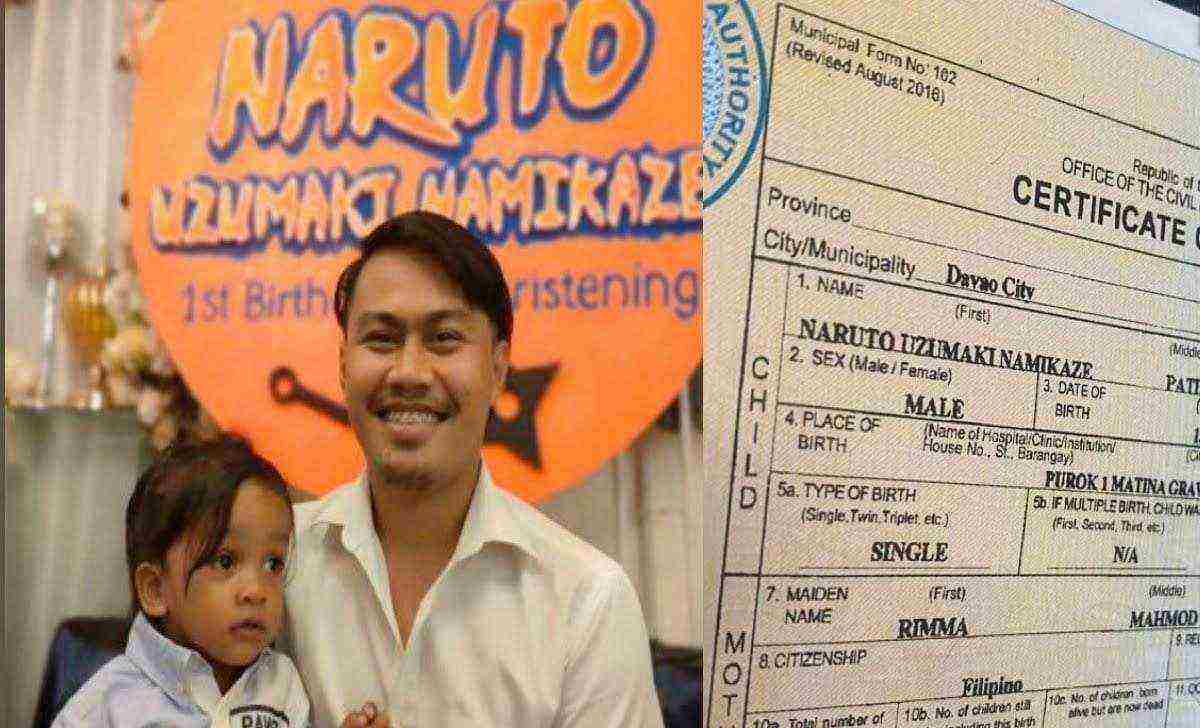 father in philippines names his son naruto uzumaki