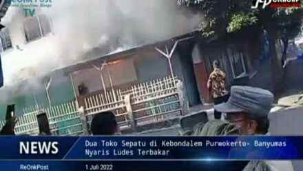 Video, Dua Toko Sepatu di Purwokerto Nyaris Ludes Terbakar
