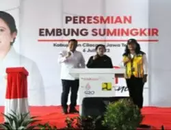 Puan Maharani Inaugurates Retention basin Sumingkir in Cilacap
