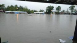 Diguyur Hujan Lebat Tiga Jam, Alun Alun Gandrungmangu Tergenang