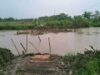 Jembatan Darurat Penghubung 6 Dusun di Kampung Laut Hanyut Terbawa Banjir