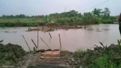 Jembatan Darurat Penghubung 6 Dusun di Kampung Laut Hanyut Terbawa Banjir