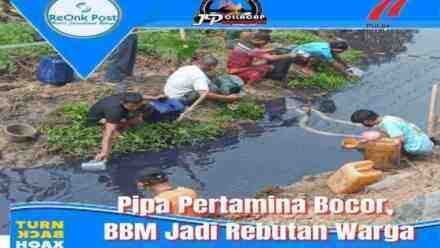 Pipa Pertamina di Jeruklegi Bocor, BBMnya Jadi Rebutan Warga