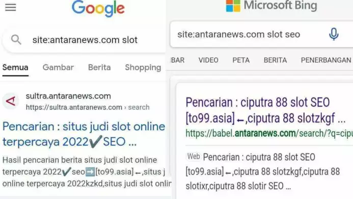 ada judi slot di hasil pencarian diduga antara news diretas