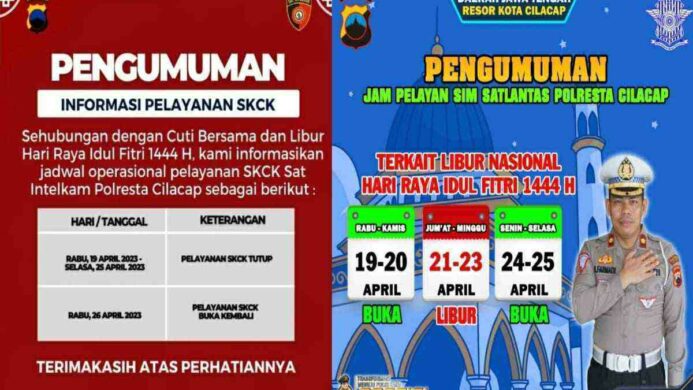 waktu operasional pembuatan SIM dan SKCK di Cilacap