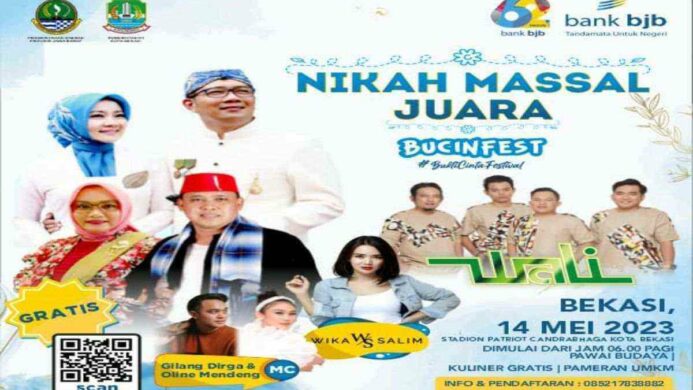 Nikah Massal Juara Bucinfest di Bekasi
