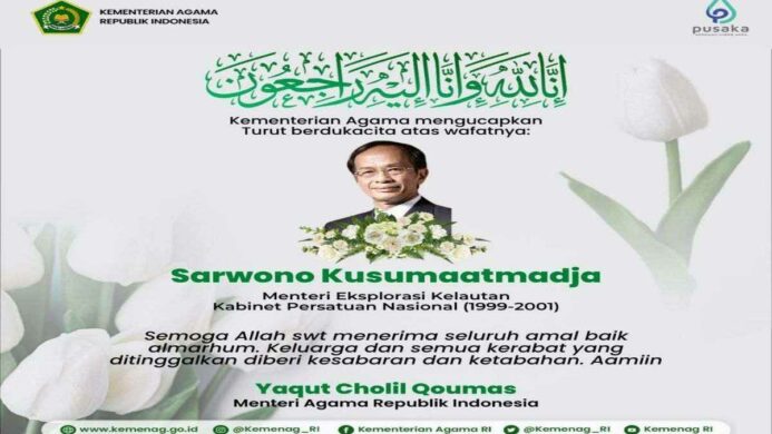 kabar duka Sarwono Kusumaatmadja meninggal dunia