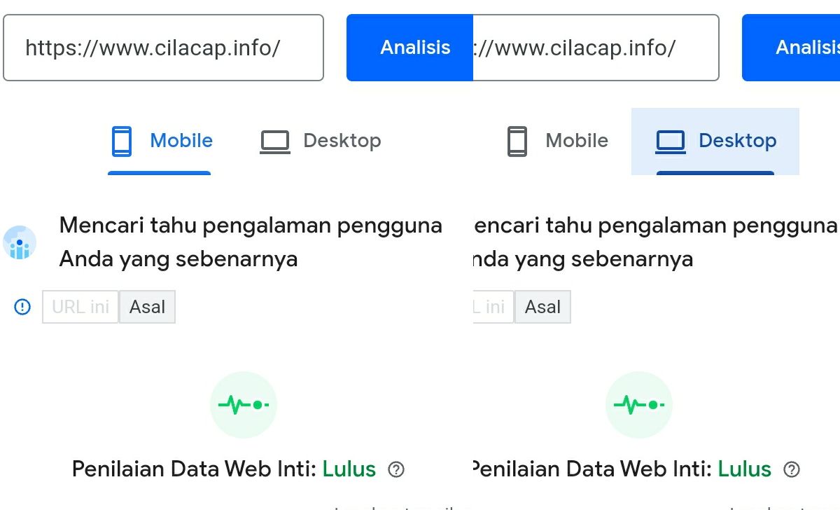 core web vitals atau penilaian data web inti cilacap info lulus