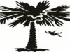 ilustrasi orang jatuh dari pohon kelapa
