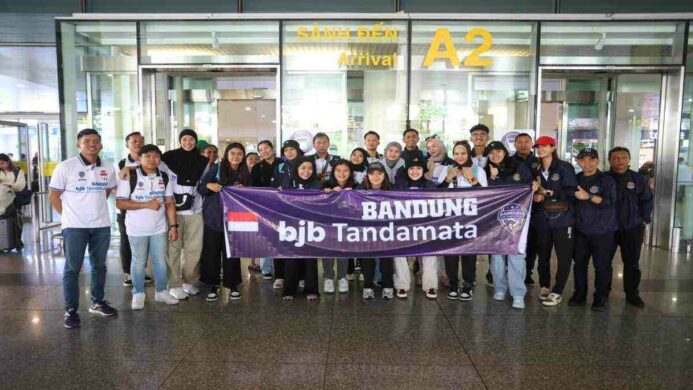 Tim bola voli Timnas Indonesia yang diwakili Bandung BJB Tandamata sudah tiba du Vietnam pada Selasa, 01 Agustus 2023