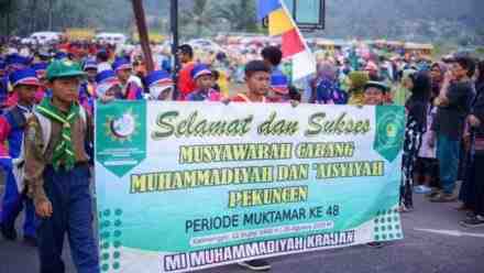 Pawai dan Jalan Sehat Meriahkan Musycab PCM-PCA Pekuncen Banyumas