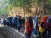 Ribuan Peserta Jalan Sehat berjalan menyusuri jalan-jalan di Desa Langkap, Kecamatan Bumiayu, Kabupaten Brebes.