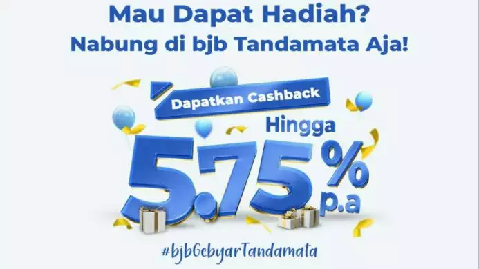 Nabung di bkb Tandamata dapat Cashback hingga 5.75%