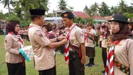 Sebanyak 1.167 Anggota Pramuka Kwaran Bantarsari Dilantik