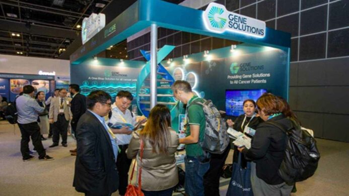 Gene Solutions booth attracted lots of interest and discussion