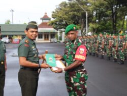 Dapat Penghargaan Dari Pangdam IV/Diponegoro, Dandim Apresiasi Kinerja Serda Ronal Langlaku