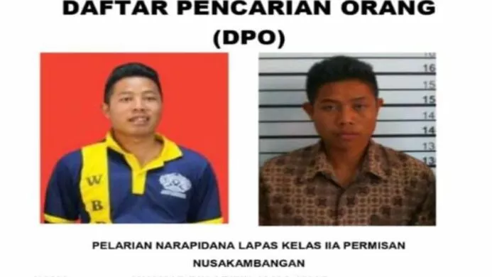 foto narapidana Lapas Kelas IIA Permisan Nusakambangan yang kabur