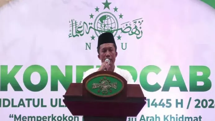 sambutan PJ Bupati Awaluddin Muri dalam Konfercab NU