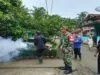 Babinsa Koramil Karangpucung Dampingi Kegiatan Fogging, Berantas Sarang Nyamuk