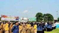 Upacara Peringatan Hardiknas di Banyumas, Dimeriahkan Tari P5 oleh Para Siswa