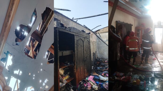 rumah anggota Polisi di Kesugihan Cilacap Terbakar