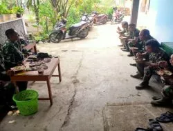 Jeda Istirahat, Satgas TMMD Kodim Cilacap Makan Bareng Warga