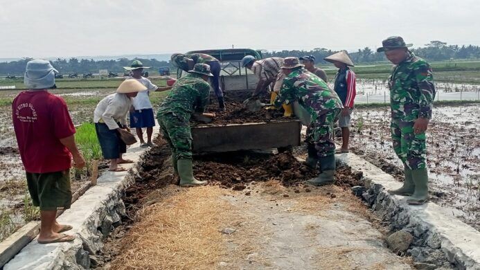 satgas tmmd kodim cilacap genjot sasaran fisik di desa bulusari