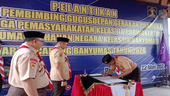 Gudep Diresmikan Pembinaan Pramuka Ada di Lapas Purwokerto dan Rutan Banyumas Rabu 22 Mei 2024