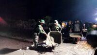 Tak Kenal Lelah, Siang Malam Satgas TMMD Kodim Cilacap Laksanakan Pengecoran