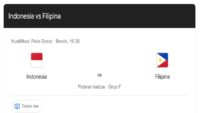 Jadwal dan Prediksi Bola Kualifikasi Piala Dunia Indonesia vs Filipina