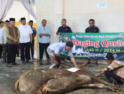 Polresta Cilacap Potong 5 Sapi dan 3 Kambing Untuk Kurban