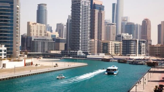 Dubai Marina cityscape, UAE