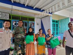 Babinsa Cilacap Bantu Salurkan Puluhan Paket Sembako