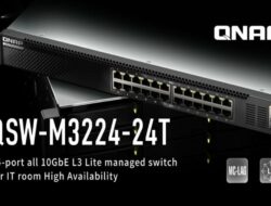 QNAP Memperkenalkan QSW-M3224-24T Managed Switch 24-Port 10GbE L3 1U berkinerja tinggi yang mendukung redundansi MC-LAG dan aplikasi AV-over-IP