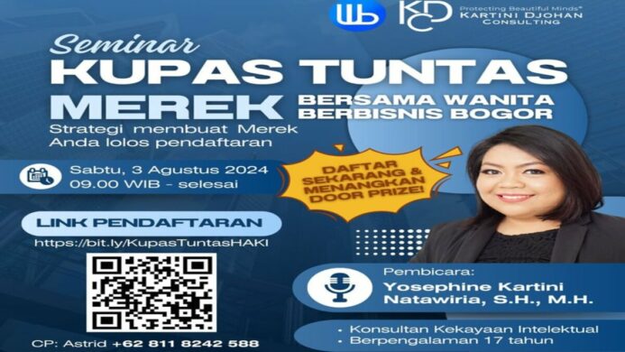 Seminar Kupas Tuntas Merek KDC bersama Komunitas Wanita Berbisnis Bogor