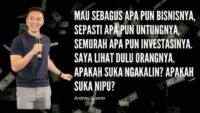 Andrew Susanto: “Investor Bukan Lihat Apa Bisnisnya, Tapi Lihat Siapa Orangnya!”