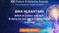 Perusahaan Paling Inovatif dalam Digitalisasi di Indonesia: BINUS Raih Penghargaan dari IDC Awards 2024