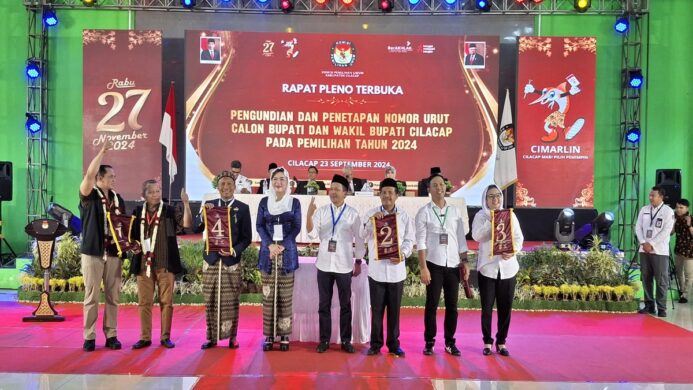 4 Pasangan Calon (Paslon) bakal Bupati Cilacap