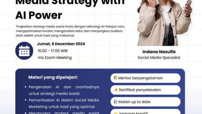 Kelas "Social Media Strategy with AI Power” oleh Maxy Academy