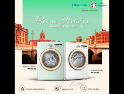 Hisense Menghadirkan Mesin Cuci Front Load Bergaya Retro: Roman Holiday Series