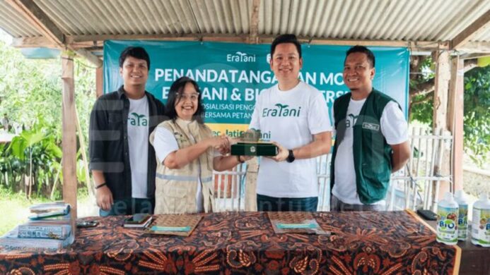 Seremoni penandatanganan kerja sama Eratani X Biokonversi Indonesia