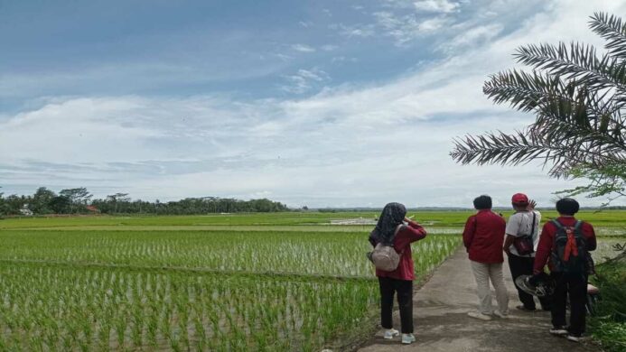 Mahasiswa KKN Universitas Peradaban Bumiayu, Brebes, melaksanakan survei kedua di desa Kubangkangkung, Kecamatan Kawunganten