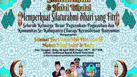 Silahturahmi Dan Halal Bi Halal Paguyuban dan Komunitas Cilacap di Gelar di Rumah Komando