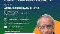 Kedubes India dan The Habibie Center Selenggarakan Diskusi Meja Bundar: Hadirkan Tokoh Diplomasi India, Dubes Rajiv Bhatia
