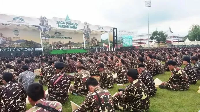100 000 anggota Banser dikukuhkan sebagai patriot ketahanan pangan nasional pada 24 April 2025 (Foto Istimewa)