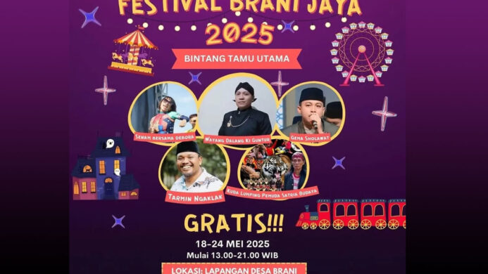 Catat Jadwalnya Festival Brani Jaya 2025 akan digelar di Lapangan Desa Brani pada 18 24 Mei 2025 (Foto instagram festival brani jaya)