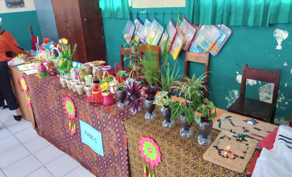 Beberapa hasil kreasi siswa siswi MI Maarif NU 1 Teluk (Foto Asep) Beberapa hasil kreasi siswa siswi MI Maarif NU 1 Teluk (Foto Asep)